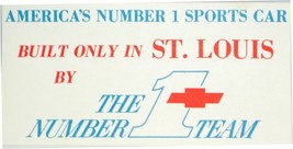 1968 Corvette Card America&#39;s No.1 Sports Car Built In St. Louis - £10.82 GBP