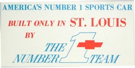 1968 Corvette Card America&#39;s No.1 Sports Car Built In St. Louis - $13.81