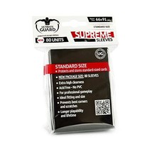 Ultimate Guard Supreme Sleeves Standard Size (Pack of 80, Solid Black)  - $32.00