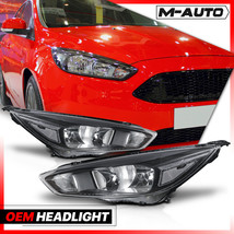 Pair OE Style Black Clear Replacement Headlight for 2015-2018 Ford Focus 16 17 - £150.18 GBP