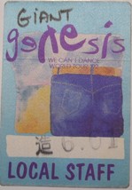 Genesis Original 1992 Local Staff Pass We Can&#39;t Dance Tour Philadelphia ... - £15.69 GBP
