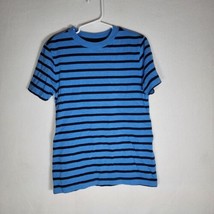 Boys Cat And Jack T Shirt, Size 6/7, Gently Used, Blue Black Stripes - $3.99