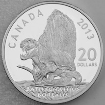 1 Oz Silver Coin 2013 Canada $20 Canadian Dinosaurs Bathygnathus Borealis - £93.78 GBP