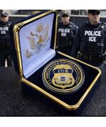 Challenge Coin  ICE Special Agent With President Trump Case - $32.88