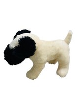 Vintage Animal Big T Toys  Plush Schnauzer Dog Black White - £17.94 GBP