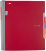 Five Star Advance Spiral Notebook, 5-Subject, College Ruled Paper,, Red (73146). - £29.98 GBP