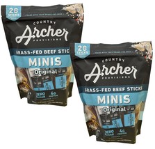 2 Packs Country Archer Grass Fed Original Mini Beef Sticks, Mini Origina... - $46.74