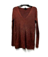 A Pea In The Pod Womens Maternity XS Copper Brown Knit V Neck Sweater NWT AG34 - $38.21