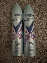 2 Degree AdMotionSense Dry Spray Deodorant Antiperspirant Lavender  Water Lily - £6.45 GBP