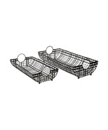 Set of Two Gray Metal Indoor Outdoor Serving Tray With Handles - $2,682.81 MXN