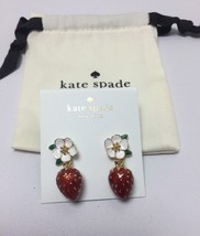 KATE SPADE Picnic Perfect Strawberry Drop Earrings New - £30.50 GBP