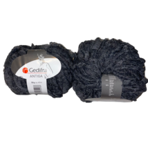 Lot of 2 Gedifra Antiga Textured Super Bulky Gray Mohair Wool Blend Yarn - £7.43 GBP