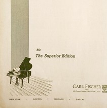 1950s A Maiden&#39;s Prayer Piano Solo Sheet Music Carl Fischer Badarczewska - $19.99