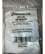 Servalite 2828-LCBU H#884426 Lamp Cord Switch (Brown) 3a, 120VAC; #18 SPT-1 - $2.94