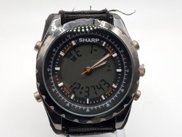 Sharp Mens Digital Analog Watch Mens New Batteries Chronograph 46mm - $35.00