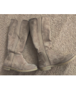 Steve Madden Youth Girl Brown Faux Suede Giselle Tall Boots Size 1 Preowned - £15.92 GBP