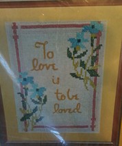 Vogart Vtg Crewel Creative Stitchery (To Love Is To Be Loved)  Equality ... - $17.32