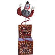 69-in. The Animated Clown in A Box Indoor Or Covered Outdoor Halloween - $125.72