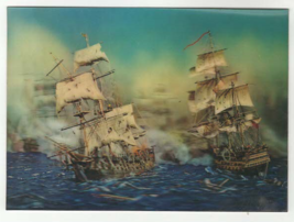 Vintage Rare 1950&#39;s Lenticular 3-D Holographic Post Card Lot Sails Pirat... - $14.80