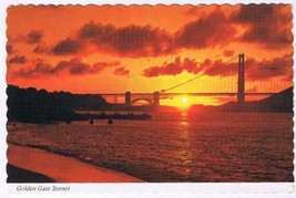 Postcard Golden Gate Sunset San Francisco California - $2.96