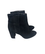 Nine West Whynot Bootie Womens Sz 7 Black Suede Leather Heels Ankle Boot... - £14.14 GBP