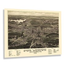 1885 South Weymouth Norfolk County Massachusetts Map Poster Print Wall Art - £31.45 GBP+