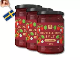 3 Jars Garant Strawberry Jam - 52% Berries, 400g (14.10 oz) -  Classic S... - $24.43