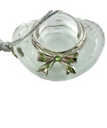 Lenox Christmas Ornament Milliner&#39;s Hat Crystal Silver Plate Germany - $19.25