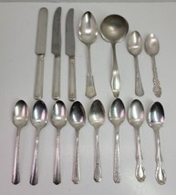 15 VTG Antique Silverplate Flatware Spoon Mix Lot Hollinger Rogers Oneida Fuller - £19.32 GBP