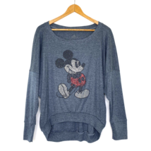 Disney Parks Mickey Mouse Knit Top Womens size Large High Low Hem Studde... - £17.64 GBP