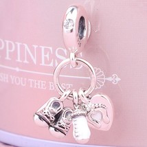  Mother&#39;s Day Release 925 Sterling Silver My Little Baby Dangle Charm  - £14.51 GBP