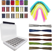  Fly Tying Material Kit for Beginners &amp; Advanced • Primetie Fiberbox • R... - $44.67