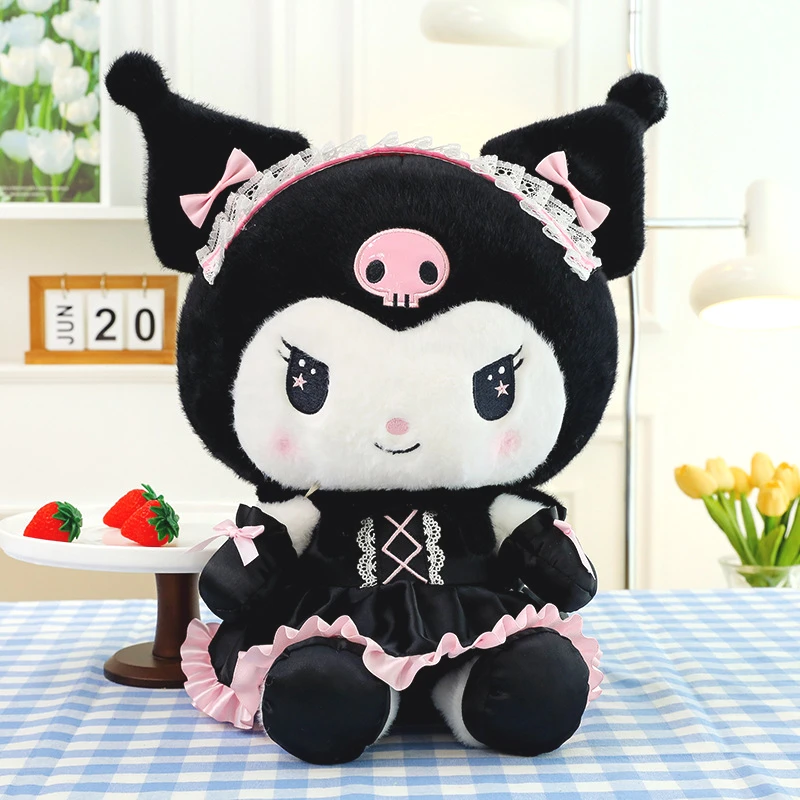 Sanrio Black Kuromi Big Plush  Stuffed Dolls Kawaii Cartoon Sofa Cushion Pillow - $35.32