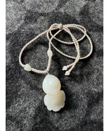Hand carved hand braiding Natural Jade necklace｜Hetian white nephrite ja... - $1,082.17 CAD