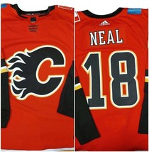 Adidas NHL Calgary Flames James Neal #18 Fight Strap Jersey Mens Size 52 Red - £65.61 GBP