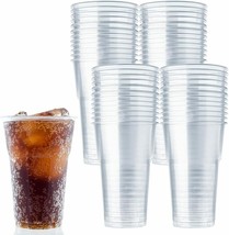20oZ Heavy Duty Full Pint PET Plastic Cups Drinking Cup Disposable Tumbler 50PC - £6.86 GBP