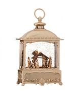 12 inch Champagne Gol Nativity gold snow globe - $128.65