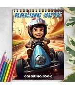 Racing Boys Spiral-Bound Coloring Book for Adult, Easy and Stress Relief - £16.06 GBP