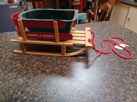Teleflora Radio Flyer Wooden Christmas Decorative Sleigh 10&quot; Floral Cent... - $19.79