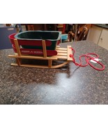Teleflora Radio Flyer Wooden Christmas Decorative Sleigh 10&quot; Floral Cent... - €16,87 EUR