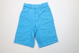 Vintage 90s Streetwear Womens 26 Distressed Baggy Denim Jean Shorts Jorts Blue - £27.22 GBP