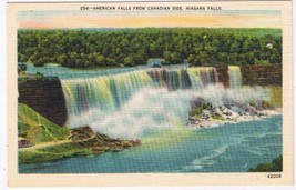 New York Postcard Niagara Falls American Falls From Canadian Side - £2.21 GBP