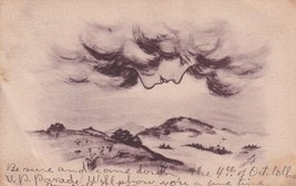 Woman&#39;s Face in Storm Clouds Artist Signed Cobb Shinn 1910 Postcard D28 - £2.34 GBP