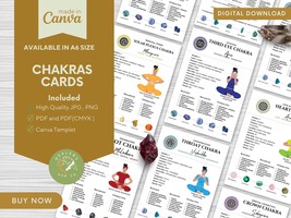 Chakra Cards - Digital Download Guide for Balancing 7 Chakras, Reiki &amp; M... - $5.00