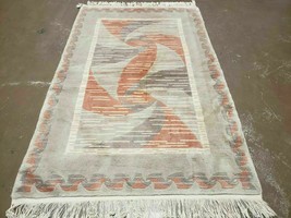 3&#39; X 5&#39; Handmade Modern Chinese Accent Rug - Silk on Cotton Carpet - Abstract - £516.69 GBP