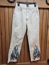 BDG Urban Outfitters Womens Jeans High Rise White Flame Jeans Size 28 - $306.01 MXN