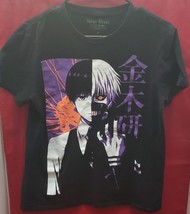 Tokyo Ghoul Kaneki Split Face Black T-Shirt Men&#39;s Size Small - £7.77 GBP