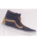 Vans Shoes Men 11.5  HI Tops Skate Canvas Walking Denim Blue Tan Lace Up... - £19.71 GBP