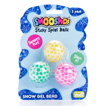 Smoosho&#39;s Sticky Splat Ballz (Set of 3) - Snow Gel Bead - £14.71 GBP