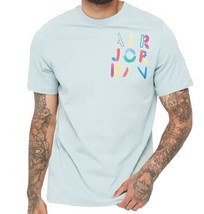  Nike Jordan Graphic Crew Tee Ocean Cube Men T Shirt Fashion DM3078 366 Size S - £20.10 GBP